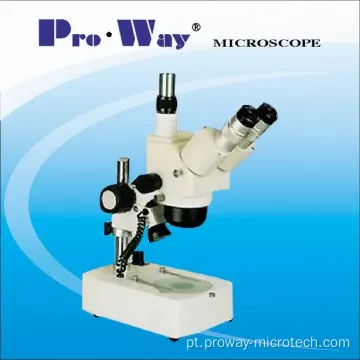 Microscópio estéreo de zoom trinocular